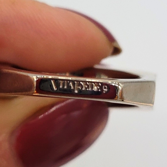 Vita Fede Octagon Blue Lapis Stone 24k White Gold-Plated Ring New - Picture 4 of 4